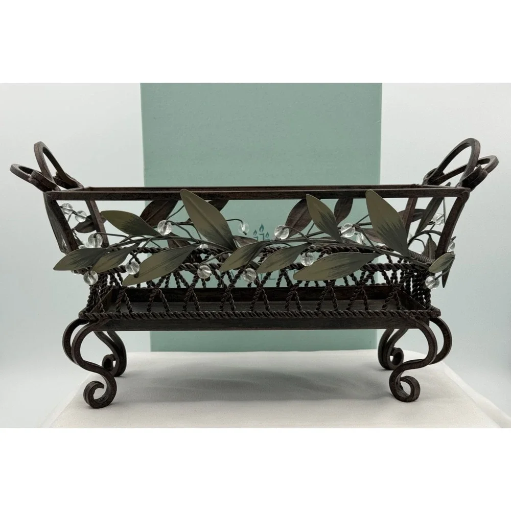 Partylite P8695 Garden Lites Brick Tray Votive Holder - For 3 Wick - NEW In Box